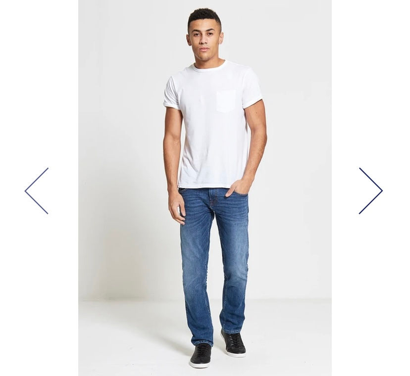 DML Slim Straight Fit Denim Mid Wash