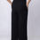 Thumbnail: Black Straight Fit Pleated Trousers