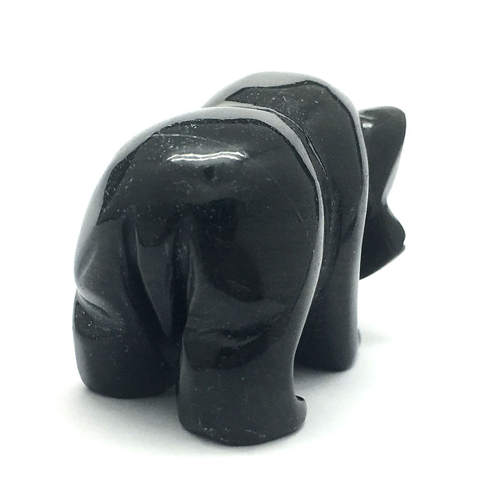 Thumbnail: Black Onyx Bear with Fish • South Africa • 46.7 grams ~ 48x31x23mm
