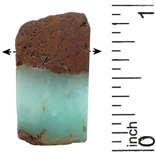 Chrysocolla Cuprite Top-Drilled Slab • 22x39x6mm • 189100CHC-10-8 | SmokyMountainBeads.com
