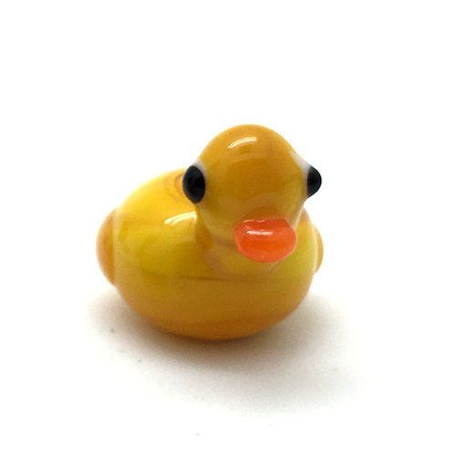 Yellow Ducky Lampwork Bead • 16x17mm • 187100LW-DUCK-16 | Smoky Mountain Beads