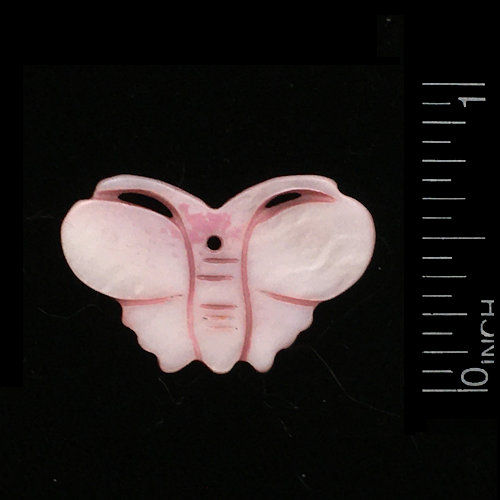 187100MoPF2615BFLY-PNK • Mother-of-Pearl Carved Butterfly • 26x16x2mm | SmokyMountainBeads.com