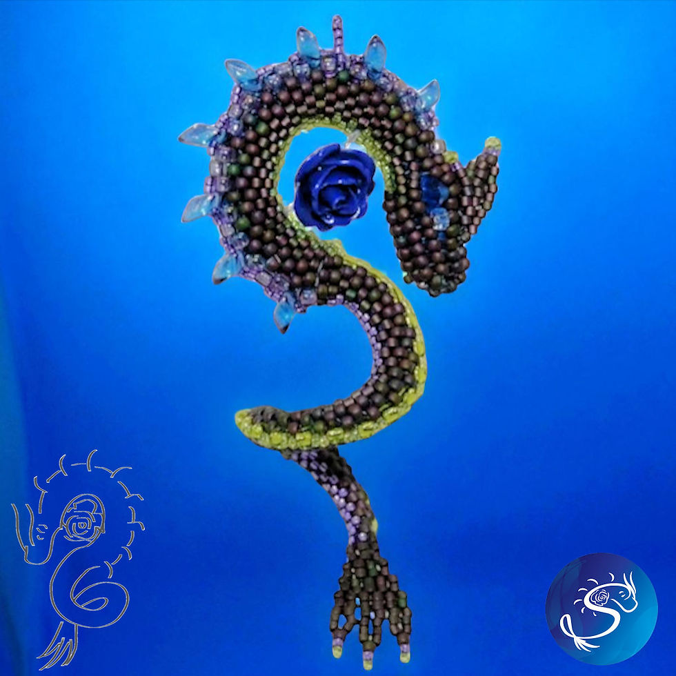 Thumbnail: Peacock • S-Dragon Bead Kit • by Moonlight Meadows | SmokyMountainBeads.com