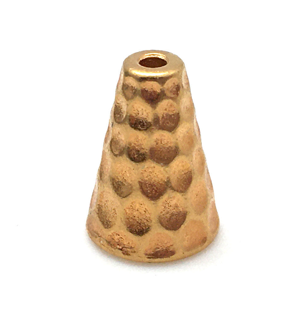 Hammered Cone Bead Cap • 12.5x9.25mm • 94-5736-25 | SmokyMountainBeads.com