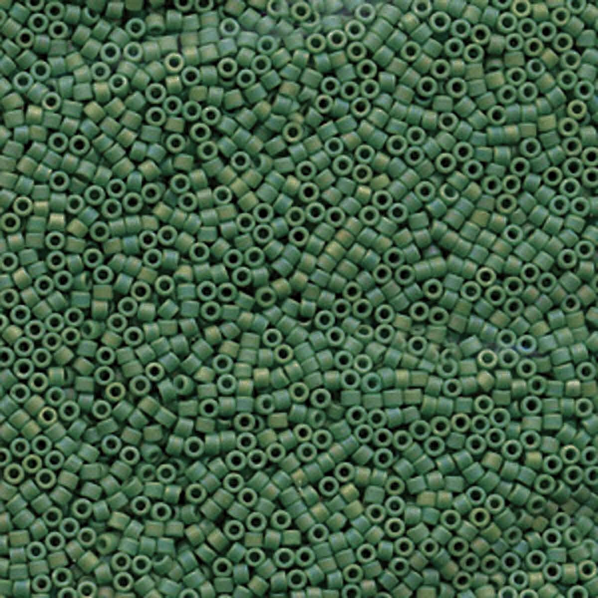 DB1594 • Matte Opaque Avocado AB • Delica 11/0 Seed Beads | SmokyMountainBeads.com