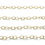 Thumbnail: Cable Chain • 6x4.6x0.8mm • Gold-Plated • 36-C-6408-25 | SmokyMountainBeads.com