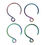 Thumbnail: 4ER-304-1816-48 • Loop Hooks • Stainless Steel • Rainbow • 18x16mm 18G | SmokyMountainBeads.com