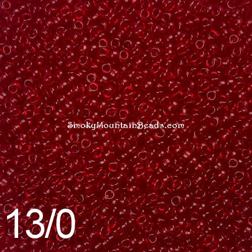 13-246-SVC • Transparent Ruby • 11/0 Societa Veneziana Conterie Seed Beads | SmokyMountainBeads.com