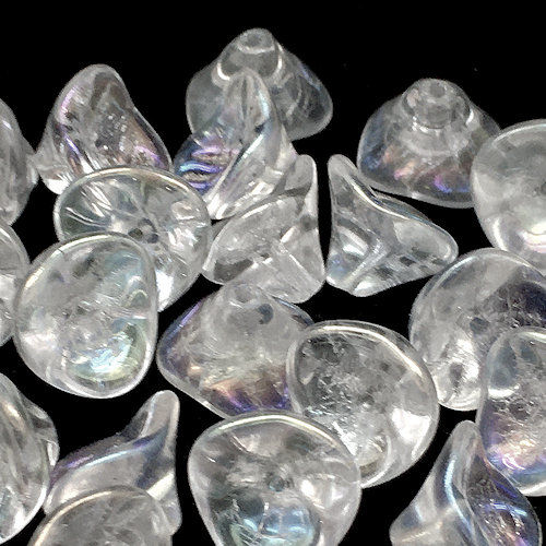 292-812-LR0003 • Flower • 3-Petal • Crystal Luster Iris • Czech • 8x12mm | Smoky Mountain Beads