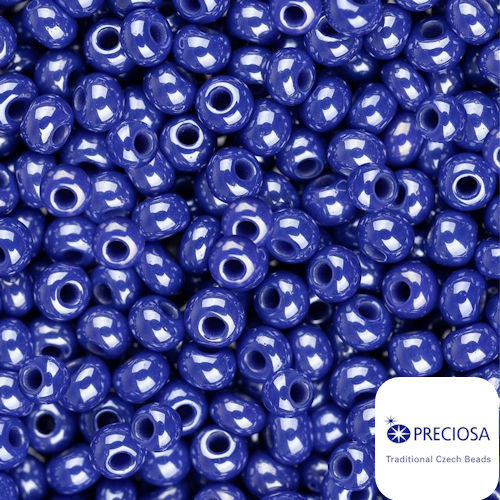 11-35035 • Opaque Royal Blue Luster • 11/0 Czech Seed Beads | SmokyMountainBeads.com
