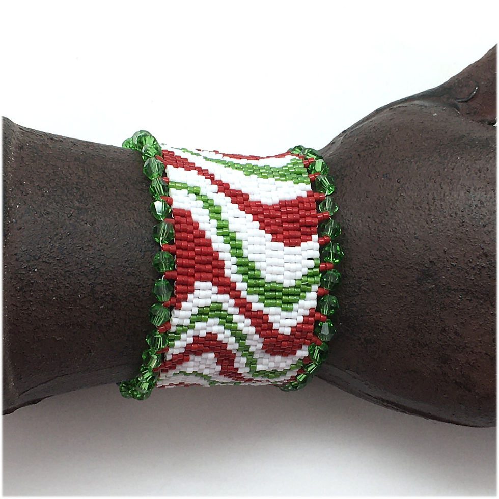 Thumbnail: Christmas Swarovski Cuff 6 3/4" Bracelet S8BR026
