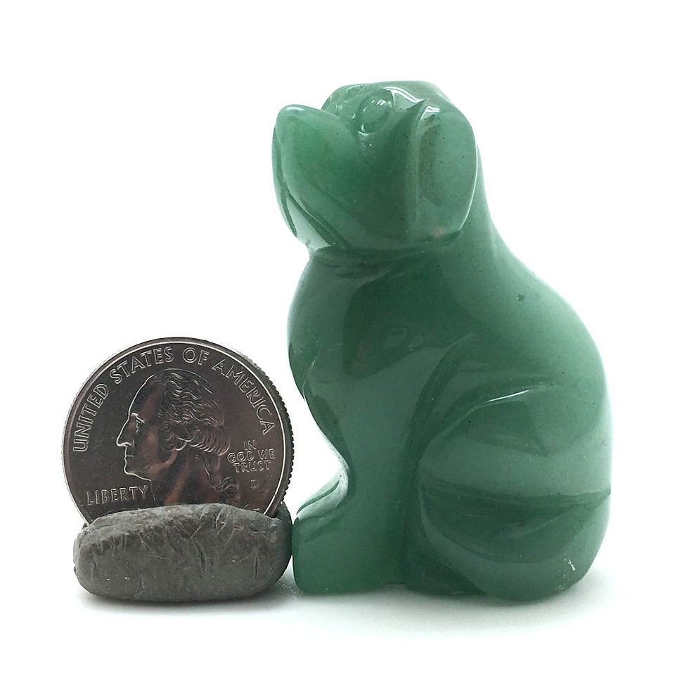 Thumbnail: Green Aventurine Dog • Brazil • 58.4 grams ~ 51x33x23mm 87100DOG-AVG-58-4