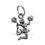 Thumbnail: 26MTL-CHEER-242004-12 • Cheerleader Pom-Pom Jump Charm • 24x20x4mm | Smoky Mountain Beads