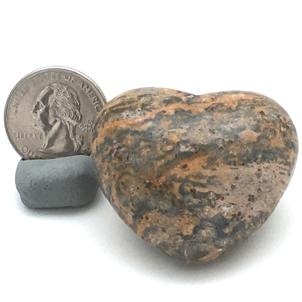 Thumbnail: Leopard Skin Jasper Heart • Mexico • 54.8 grams ~ 45x39x25mm