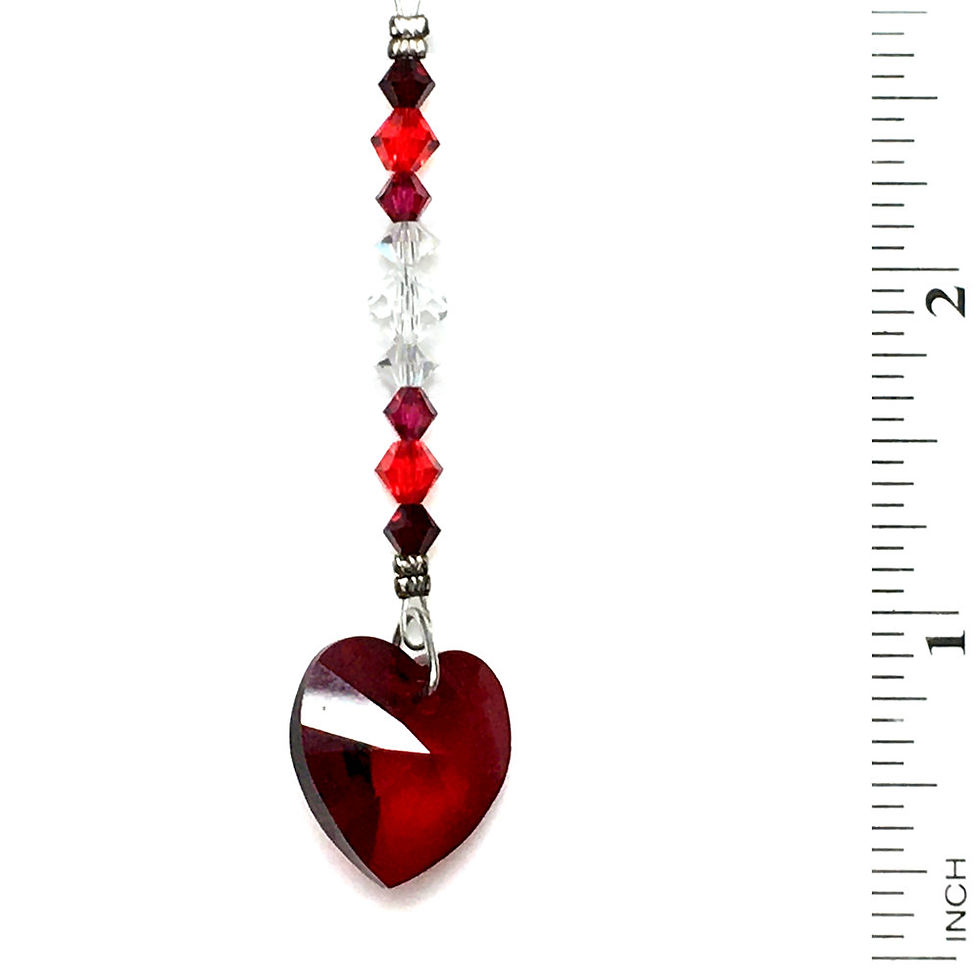 Thumbnail: Ruby Heart Wild Suncatcher • Swarovski • 4 1/8" • 05600SC-6228-501 | SmokyMountainBeads.com