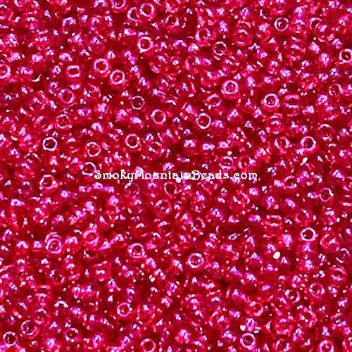 11-299i • Transparent Bright Fuchsia • 11/0 Matsuno Seed Beads | SmokyMountainBeads.com