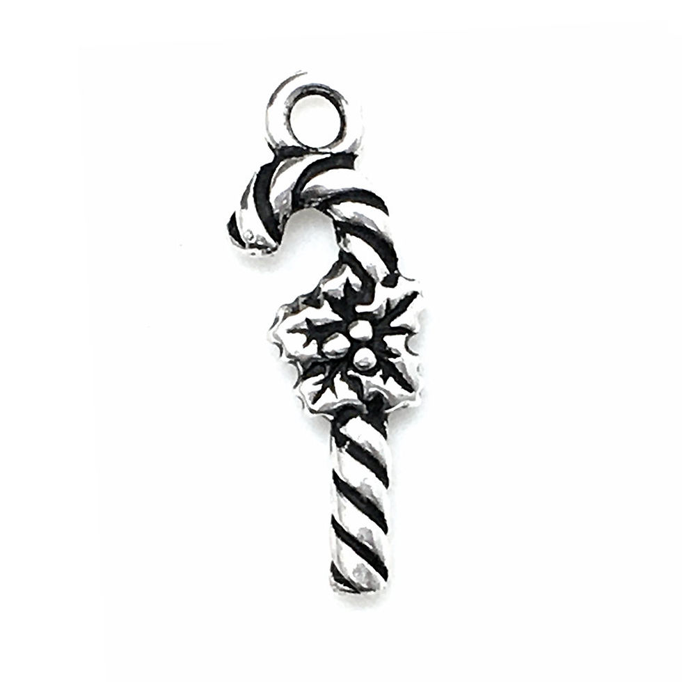 Candy Cane Charm • 25x9mm • 94-2347-12 | SmokyMountainBeads.com