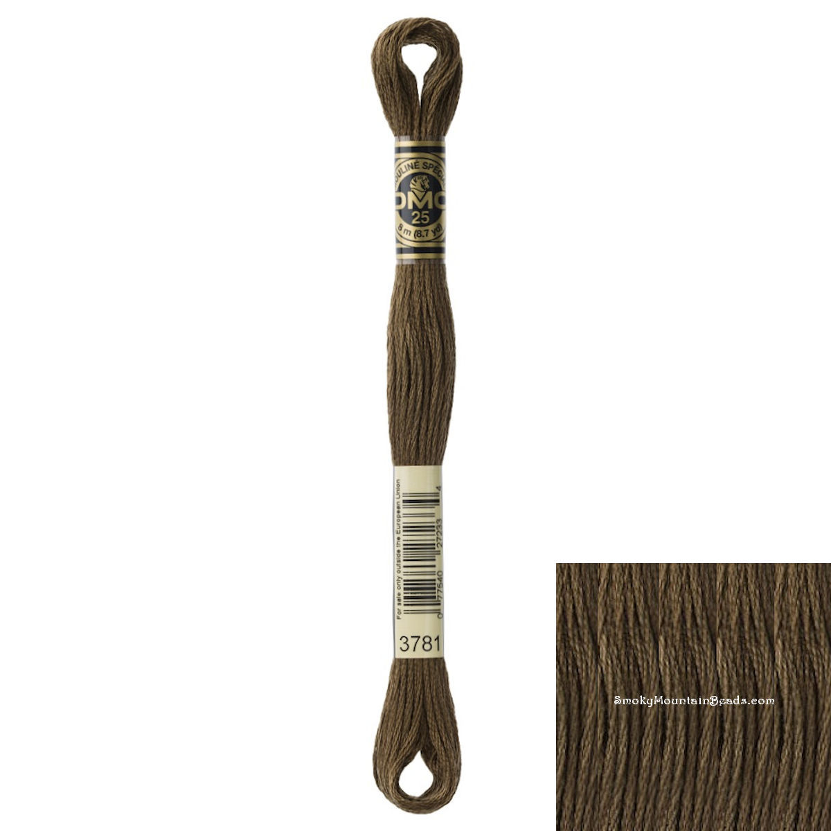 3781 • Mocha Brown Dark Floss • DMC | SmokyMountainBeads.com