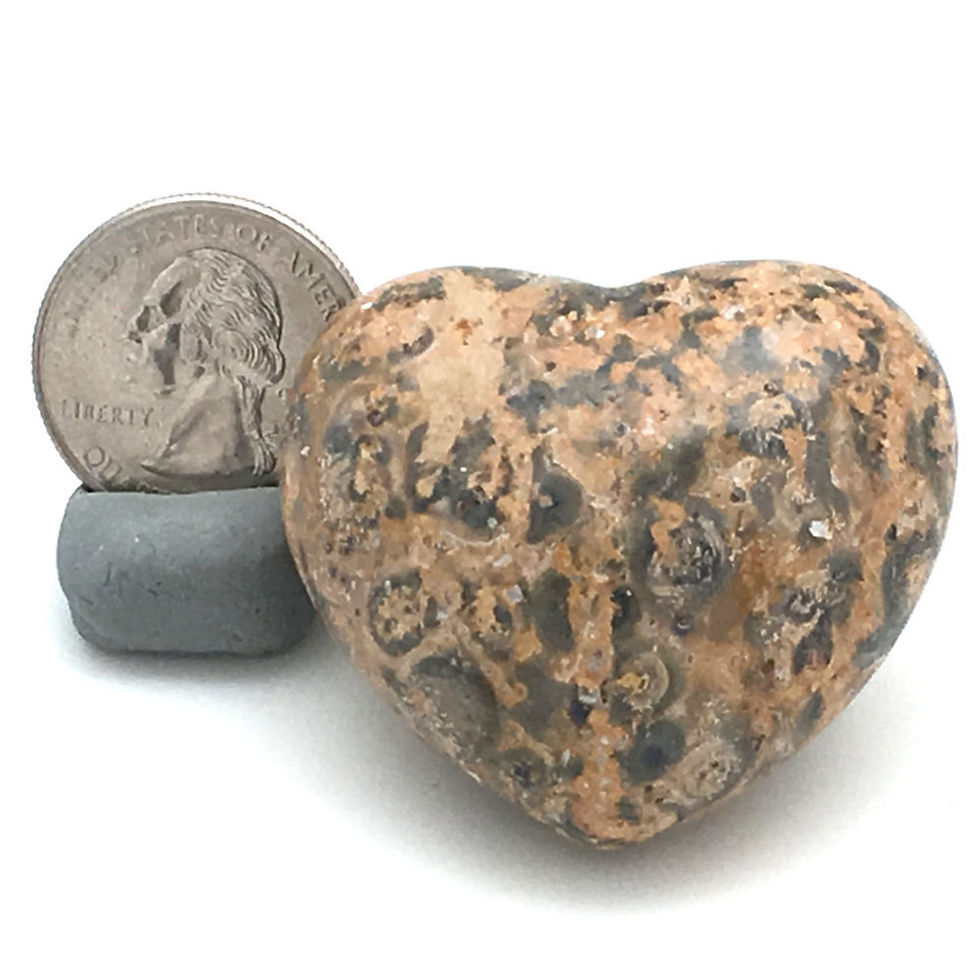 Thumbnail: Leopard Skin Jasper Heart • Mexico • 56.1 grams ~ 45x40x26mm