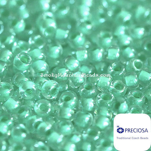 11-38657 • Mint-Lined Crystal AB • 11/0 Czech Seed Beads | SmokyMountainBeads.com
