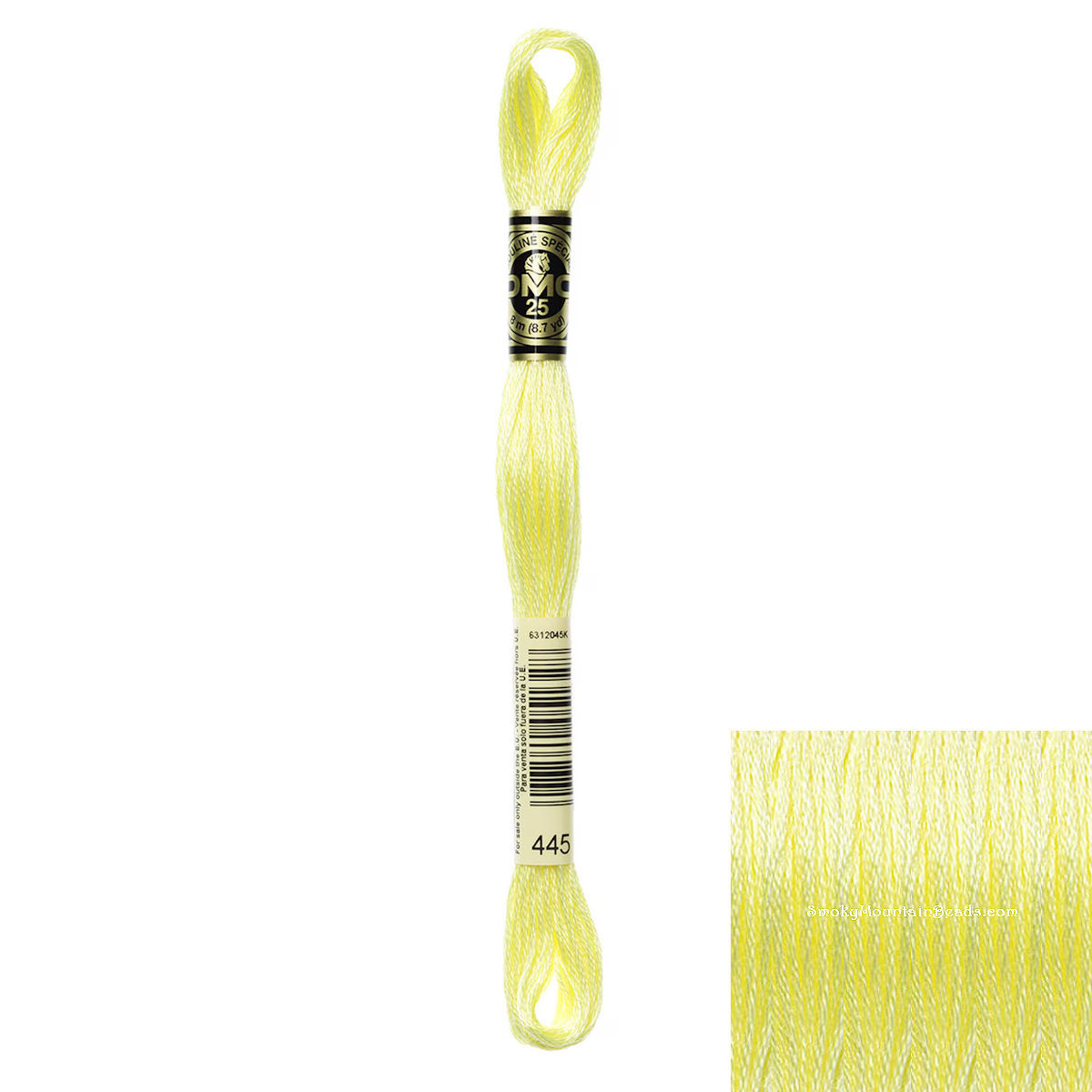 445 • Lemon Light Floss • DMC | SmokyMountainBeads.com