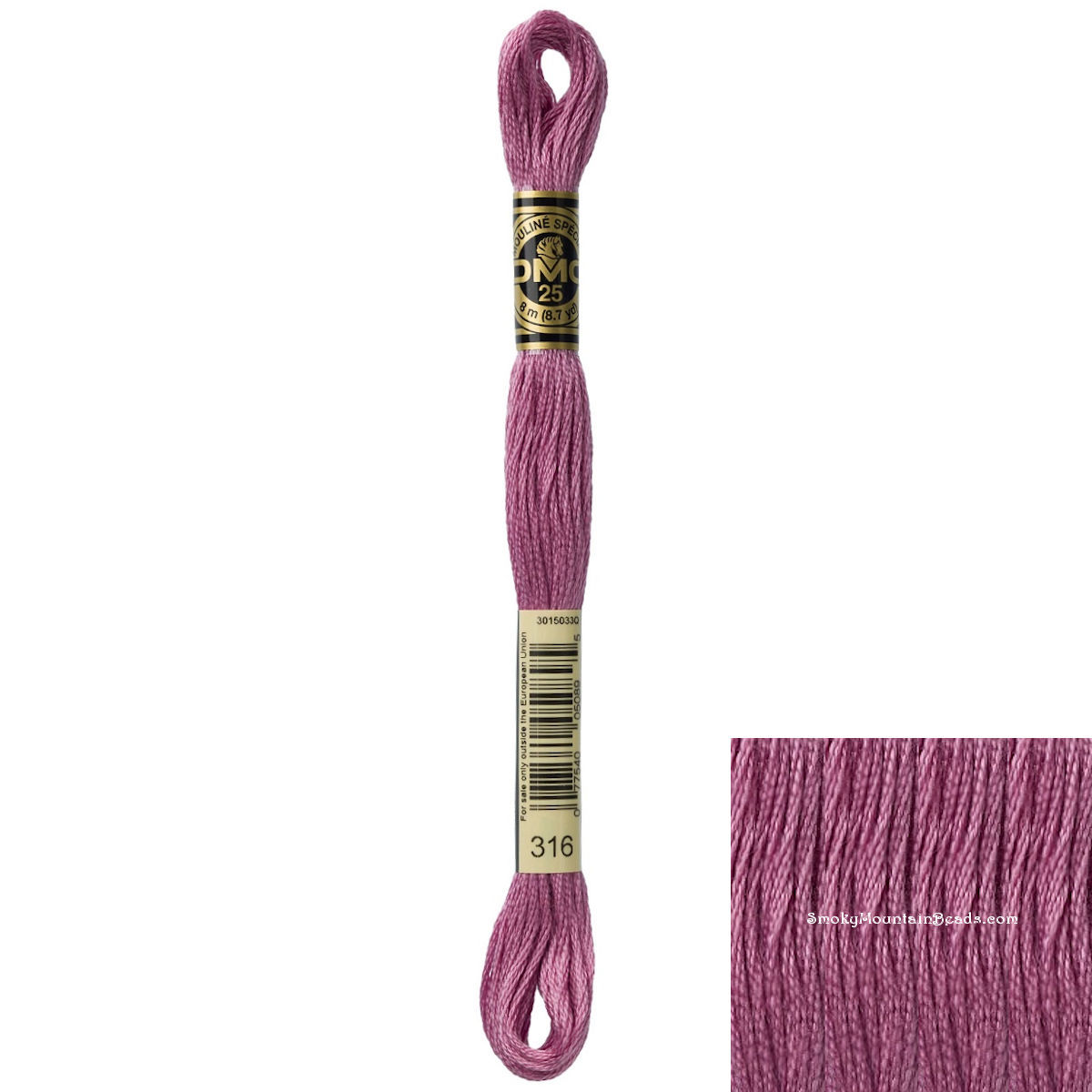 316 • Antique Mauve Medium Floss • DMC | SmokyMountainBeads.com