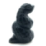 Black Obsidian Snake • 6.4 grams ~ 26x22x15mm • 87100SNK-oB-6-4 | SmokyMountainBeads.com