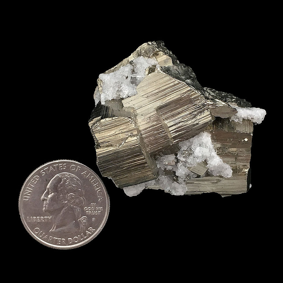 Thumbnail: Cubic Pyrite Quartz Points Druzy • Peru • 102.5 grams ~ 42x40x30mm