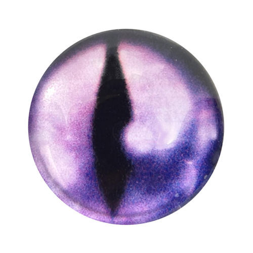 5570-1287-REP54 Lavender Purple Reptile Glass Eye Cabochon 12mm | SmokyMountainBeads.com