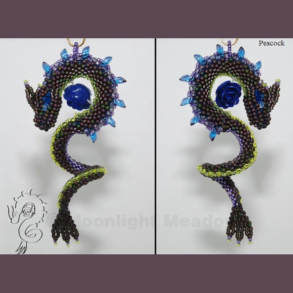 Thumbnail: Peacock • S-Dragon Bead Kit • by Moonlight Meadows | SmokyMountainBeads.com