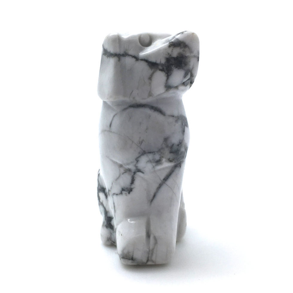 Thumbnail: Howlite Dog • United States • 64.8 grams ~ 52x34x22mm 87100DOG-HOW-64-8