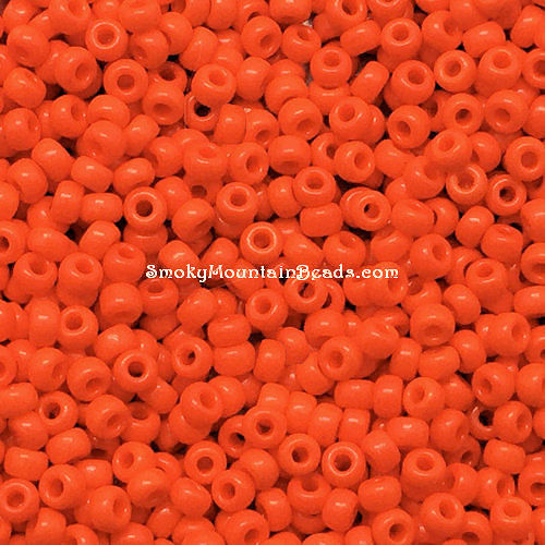 11-406 • Opaque Orange • 11/0 Miyuki Seed Beads | SmokyMountainBeads.com