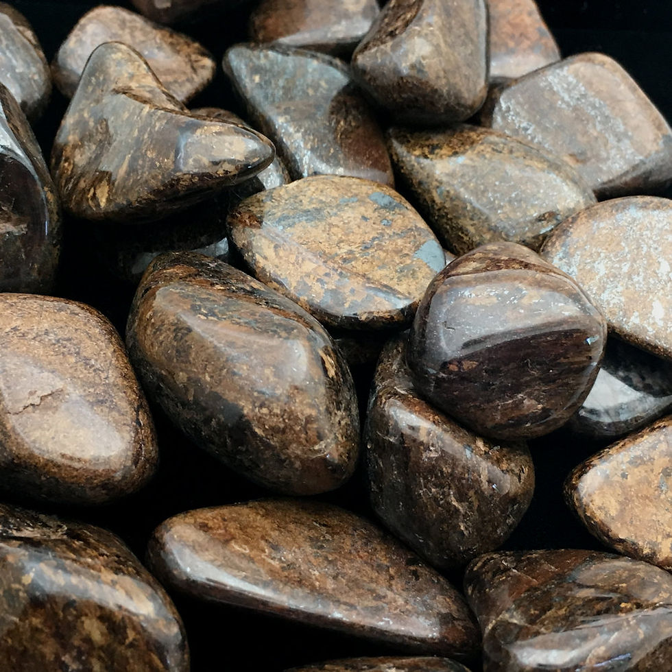 Thumbnail: 50004BZ • Bronzite Tumbles • large | SmokyMountainBeads.com