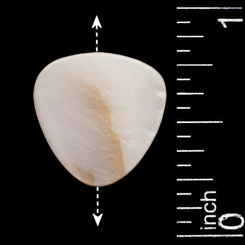 173100MoP-F1515WHT • Mother-of-Pearl Flat Guitar Pick Beads • 15x15x3-3.5mm | SmokyMountainBeads.com