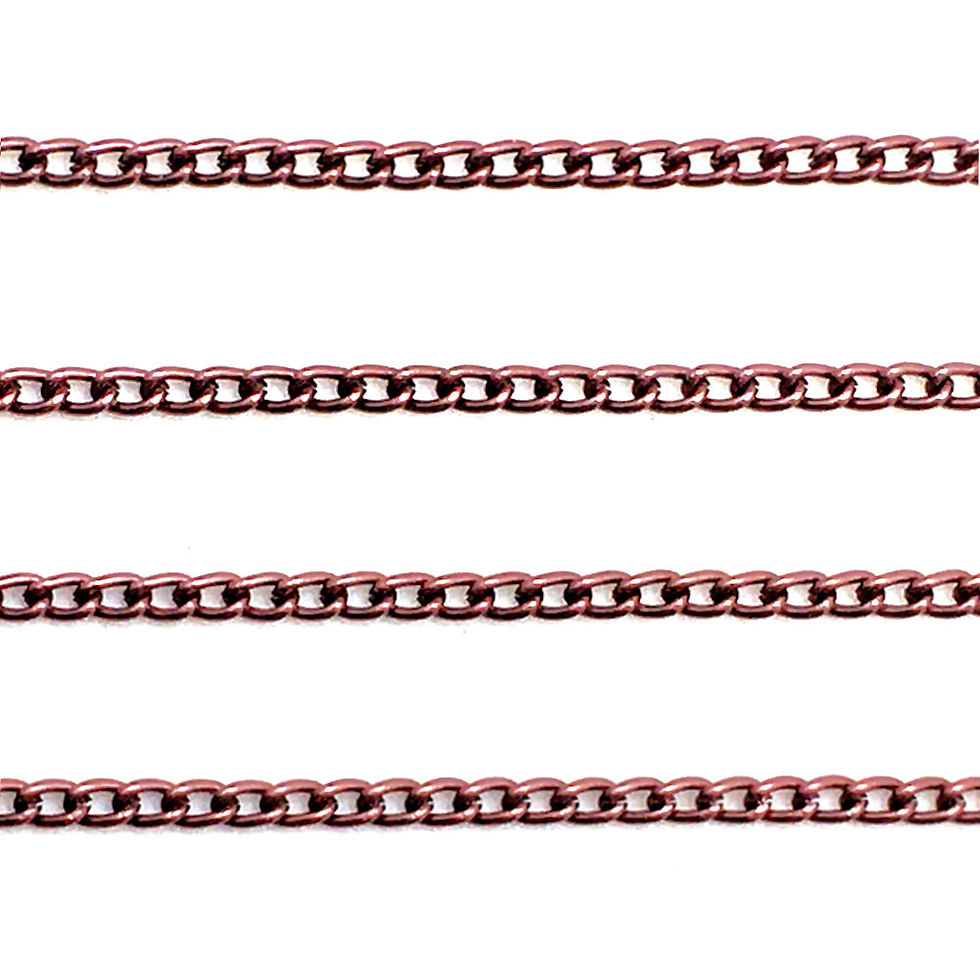 Thumbnail: Curb Chain • Dark Copper • 4x2.7x0.7mm • Aluminum • 36-CB-42707-70DC | SmokyMountainBeads.com