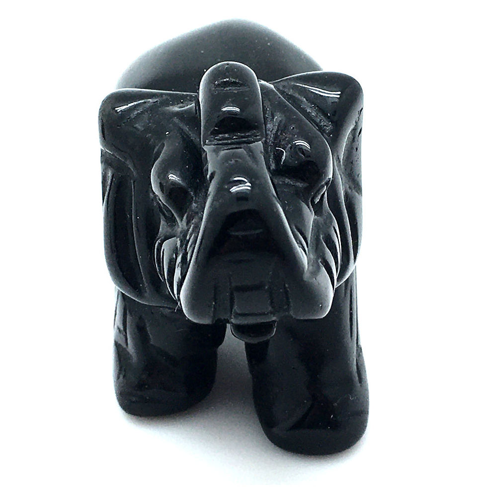 Thumbnail: Black Obsidian Elephant • Mexico • 47.2 grams ~ 52x24x36mm