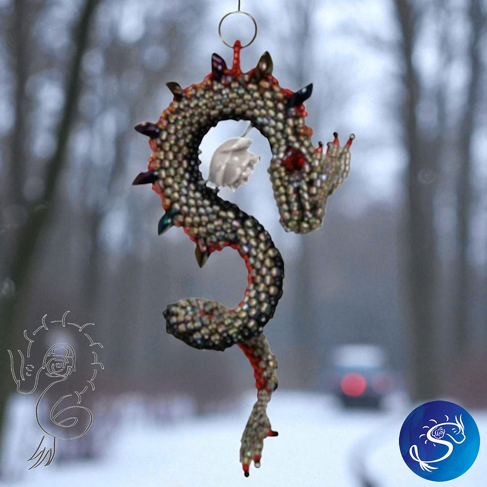 Thumbnail: Onyxblood • S-Dragon Bead Kit • by Moonlight Meadows | SmokyMountainBeads.com