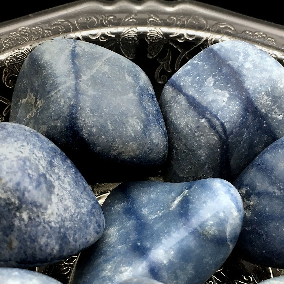 Thumbnail: 50005DU • Dumortierite in Blue Quartz Tumbles • X-Large | SmokyMountainBeads.com