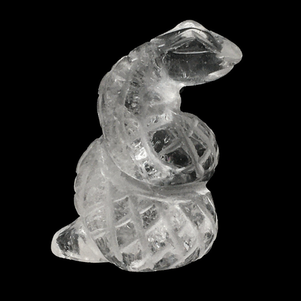 Quartz Snake • 6.5 grams ~ 25x21x15mm • 87100SNK-QC-6-5 | SmokyMountainBeads.com
