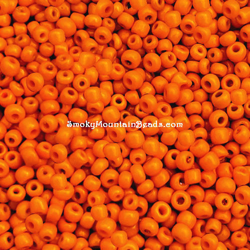 11-138-SVC • Opaque Orange • 11/0 Societa Veneziana Conterie Seed Beads | SmokyMountainBeads.com