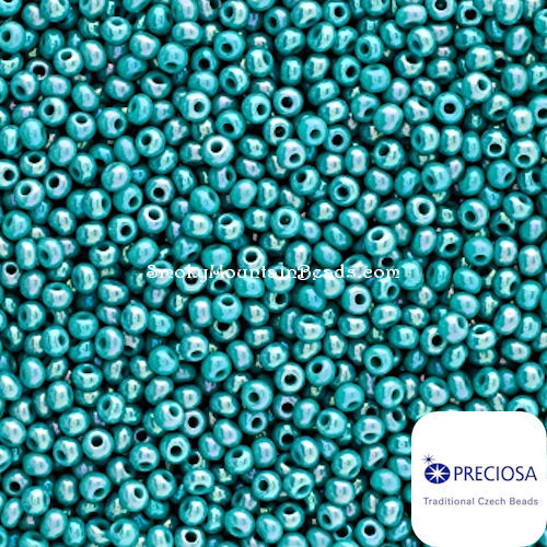 11-18565 • Metallic Aqua (Terra) • 11/0 Czech Seed Beads | SmokyMountainBeads.com