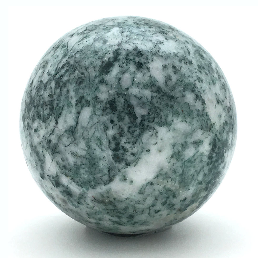 Thumbnail: Tree Agate Sphere • Vugs • Brazil • 162.7 grams ~ 50.1mm 70100ATR