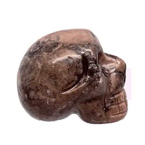 Thumbnail: 96RDN-15-5 • Rhodonite Skull • 20x24x18mm ~ 15.5 grams | SmokyMountainBeads.com