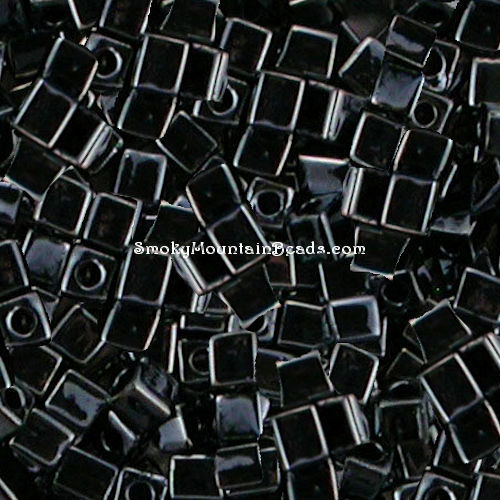 SB3-451 Metallic Gunmetal 3mm Cube Beads | smokymountainbeads.com