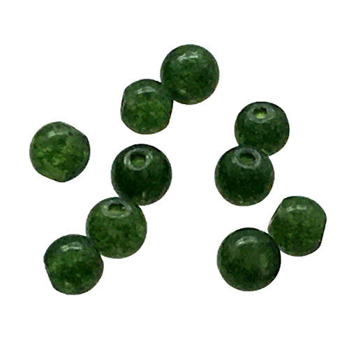 Thumbnail: 170100JD-03GRN • Jade Round Beads • 3mm | SmokyMountainBeads.com