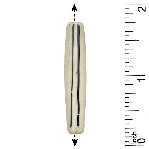 172100BONE-3808KM • Bone Hairpipe Beads • Un-Dyed Batik • 37-39x7-8mm | Smoky Mountain Beads