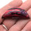 Thumbnail: 55BLR-66-53CP • Coral Purple Swirl Bowlerite Half-Moon Cabochon • 48x19x11mm | SmokyMountainBeads.com