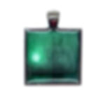 Misty Winter Tree in Green Pendant Resin Necklace • 27x28mm • 56100SL-372813-WNTRG | SmokyMountainBeads.com