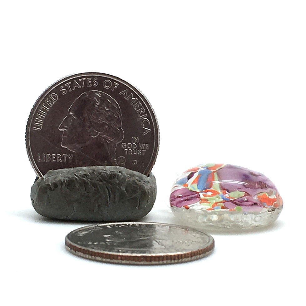 Thumbnail: Round Pendant • Vintage Roses Lampwork • 6.3 grams ~ 25x21x10mm | Smoky Mountain Beads