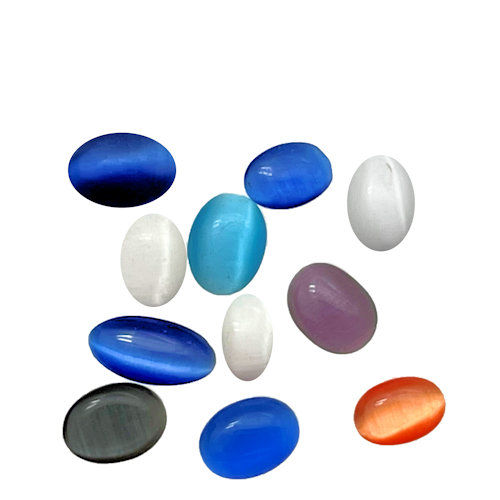 55100CE-69-0710MIX • Cats Eye Oval Cabochon • 7x6x2 - 10x5x2mm | Smoky Mountain Beads